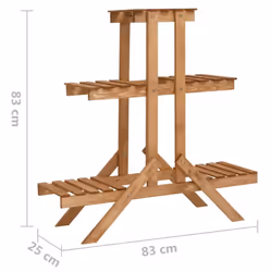 vidaXL Firwood Plant Stand Display Shelf Pot Plant Holder Home Garden Balcony - Additional view 4