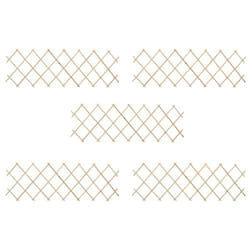 vidaXL 5x Firwood Trellis Fences 180x60 cm Garden Border Extending Fence Panel