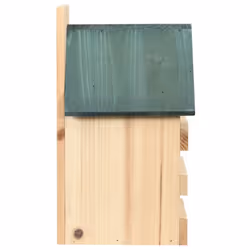 vidaXL 4x Firwood Bird Houses 23x19x33 cm Garden Wooden Nesting Habitat House - Additional view 4