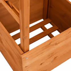 vidaXL Firwood Trellis Planter with Arch Wooden Flower Pot Box Planting Stand