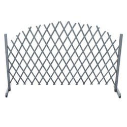 vidaXL Solid Firwood Trellis Fence 1.8x1m Grey Expanding Wooden Garden Barrier