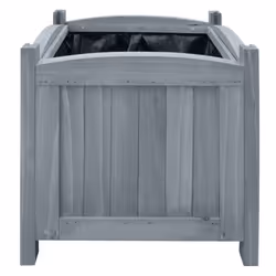 vidaXL 2x Solid Firwood Garden Raised Beds Outdoor Wooden Planter Flower Box - Additional view 4