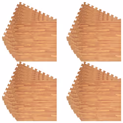 vidaXL 24x Floor Mats Wood Grain EVA Foam Puzzle Exercise Sport Equipment Mats - Additional view 4