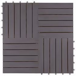 vidaXL 20x Solid Acacia Wood Decking Tiles Grey Wash 30x30cm Interlocking Tile