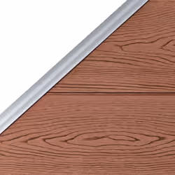 vidaXL WPC Fence Set 1 Square + 1 Slanted Brown Wooden Panel Sets Border Wall - Additional view 4