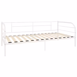 vidaXL Daybed Frame White Metal 90x200cm Bedroom Dorm Guest Room Furniture - Additional view 4