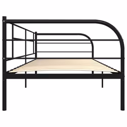 vidaXL Daybed Frame Black Metal 90x200cm Bedroom Dorm Guest Room Furniture - Additional view 5
