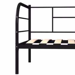 vidaXL Daybed Frame Black Metal 90x200cm Bedroom Dorm Guest Room Furniture - Additional view 6