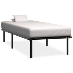 vidaXL Bed Frame Black Metal Bedroom Dorm Guest Room Furniture Multi Sizes - 90 x 200 cm
