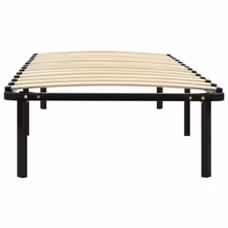 vidaXL Bed Frame Black Metal Bedroom Dorm Guest Room Furniture Multi Sizes - 90 x 200 cm
