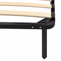 vidaXL Bed Frame Black Metal 100x200cm Bedroom Dorm Room Furniture Bed Base - Additional view 5