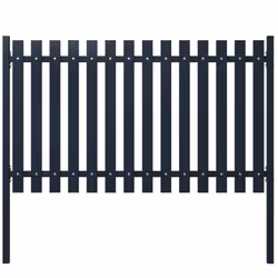 vidaXL Fence Panel Anthracite 174.5x75cm Powder-coated Steel Garden Barrier
