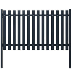 vidaXL Fence Panel Anthracite 174.5x75cm Powder-coated Steel Garden Barrier