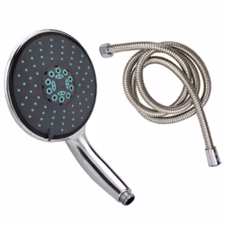 vidaXL Multifunctional Handheld Shower Head with 1.5m Hose Chrome Headset