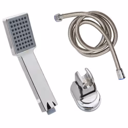 vidaXL Handheld Shower Head with 1.5m Hose Chrome Bathroom Shower Headset