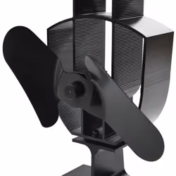 vidaXL Heat Powered Stove Fan 2 Blades Black Wood Log Burner Fireplace Fan - Additional view 5