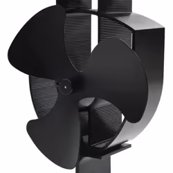 vidaXL Heat Powered Stove Fan 3 Blades Black Wood Log Burner Fireplace Fan - Additional view 5