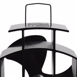 vidaXL Heat Powered Stove Fan 3 Blades Black Wood Log Burner Fireplace Fan - Additional view 6