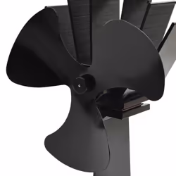 vidaXL Heat Powered Stove Fan 3 Blades Black Wood Log Burner Fireplace Fan - Additional view 6