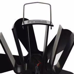 vidaXL Heat Powered Stove Fan 5 Blades Black Wood Log Burner Fireplace Fan - Additional view 6