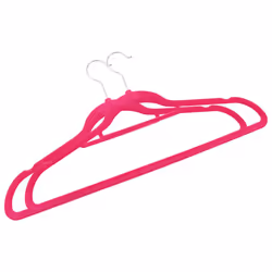 vidaXL 50 pcs Clothes Hanger Set Anti-slip Pink Velvet