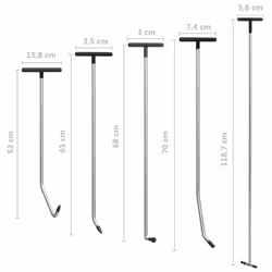 vidaXL Paintless Dent Repair Set 5 Piece Stainless Steel Vehicle Hook Tool - Additional view 10