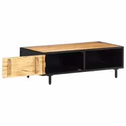 vidaXL Mango Wood Coffee Table Rough Home Couch Table Living Room Furniture