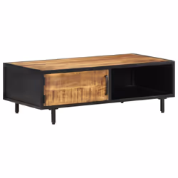vidaXL Mango Wood Coffee Table Rough Home Couch Table Living Room Furniture - Additional view 7