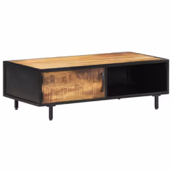 vidaXL Mango Wood Coffee Table Rough Home Couch Table Living Room Furniture - Additional view 8