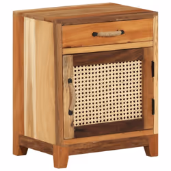 vidaXL Solid Reclaimed Wood Bedside Cabinet Bedroom Furniture Wooden Table - Additional view 9