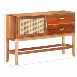 vidaXL Solid Reclaimed Wood Sideboard Bedroom Living Room Furniture Buffet