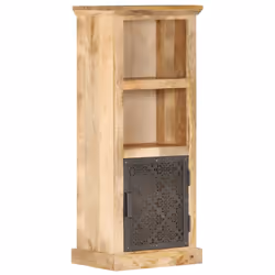vidaXL Solid Mango Wood Highboard with Door Office Storage Cabinet Furniture - Additional view 10
