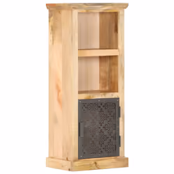 vidaXL Solid Mango Wood Highboard with Door Office Storage Cabinet Furniture - Additional view 7