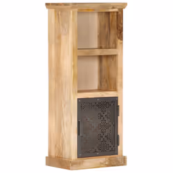 vidaXL Solid Mango Wood Highboard with Door Office Storage Cabinet Furniture - Additional view 9