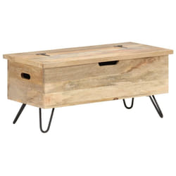 vidaXL Solid Mango Wood Chest Home Storage Trunk Box Case Hall Bench Cabinet