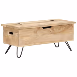 vidaXL Solid Mango Wood Chest Home Storage Trunk Box Case Hall Bench Cabinet - Additional view 10