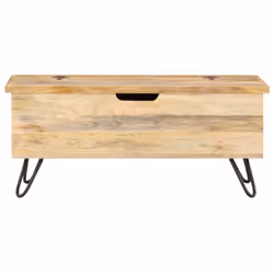 vidaXL Solid Mango Wood Chest Home Storage Trunk Box Case Hall Bench Cabinet