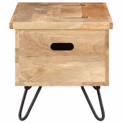 vidaXL Solid Mango Wood Chest Home Storage Trunk Box Case Hall Bench Cabinet - Additional view 4