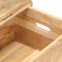 vidaXL Solid Mango Wood Chest Home Storage Trunk Box Case Hall Bench Cabinet - Additional view 6