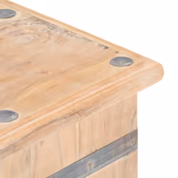 vidaXL Chest Storage Trunk Box Hall Bench Cabinet Organiser Solid Acacia Wood - light brown - Additional view 4