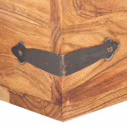 vidaXL Solid Acacia Wood Chest Wooden Storage Trunk Box Bedside Table Cabinet - Additional view 6