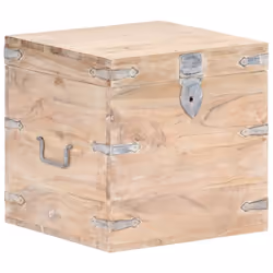 vidaXL Solid Acacia Wood Chest Wooden Storage Trunk Box Bedside Table Cabinet