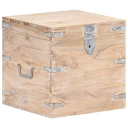 vidaXL Solid Acacia Wood Chest Wooden Storage Trunk Box Bedside Table Cabinet