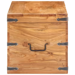 vidaXL Solid Acacia Wood Chest Wooden Storage Trunk Box Bedside Table Cabinet - Additional view 3