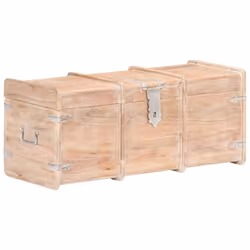 vidaXL Solid Acacia Wood Storage Chest Wooden Furniture Blanket Trunk Box