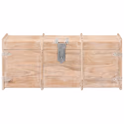 vidaXL Solid Acacia Wood Storage Chest Wooden Furniture Blanket Trunk Box