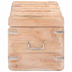 vidaXL Solid Acacia Wood Storage Chest Wooden Furniture Blanket Trunk Box - Additional view 4