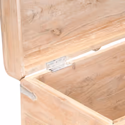 vidaXL Solid Acacia Wood Storage Chest Wooden Furniture Blanket Trunk Box - Additional view 6