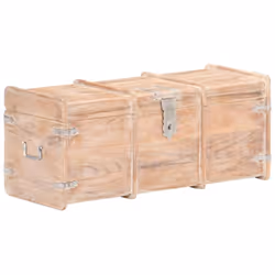 vidaXL Solid Acacia Wood Storage Chest Wooden Furniture Blanket Trunk Box - Additional view 9