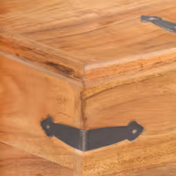 vidaXL Chest Storage Trunk Box Hall Bench Cabinet Organiser Solid Acacia Wood - dark brown - Additional view 5